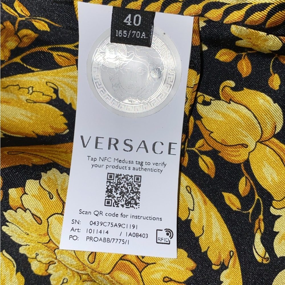 Versace Black and Gold Floral Jacket